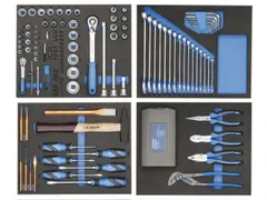 TS-147 Gereedschapsassortiment in controlegereedschapsmodules,147stuks