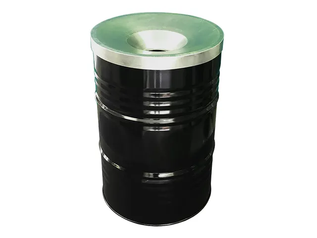 Afvalbak The Binbin Met Vlamvertragend Deksel 200 Liter Zwart