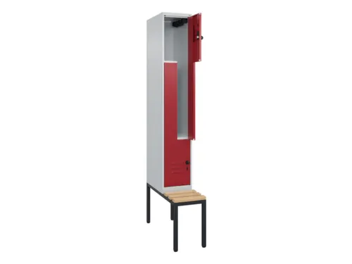 Z-garderobekast,HxBxD 2120x300x815mm,2vak,vak B 300mm,draaigrendel