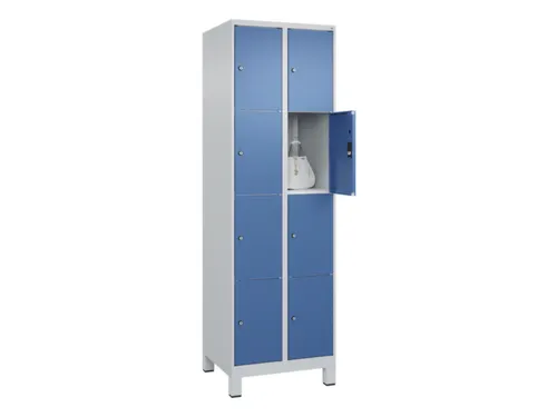 lockerkast,HxBxD 1950x600x500mm,2x4vakken,vak B 300mm,cil.-slot,voeten