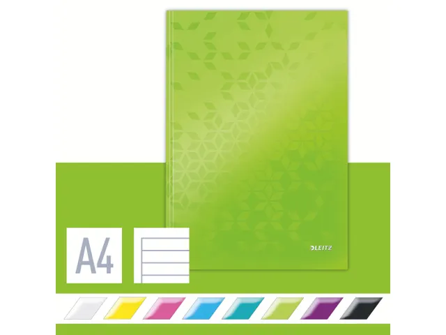 Cahier Leitz WOW A4 ligné vert