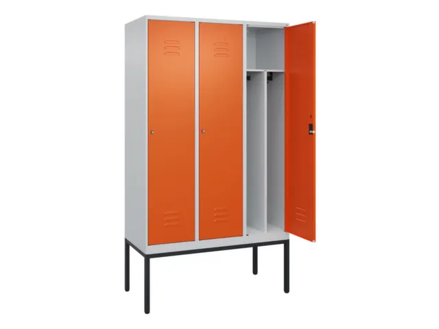 locker voor scheiding van kleding,HxBxD 2120x1200x500mm,3vak