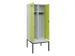 locker met bank,voor scheiding van kleding,HxBxD 2120x800x815mm,2vak