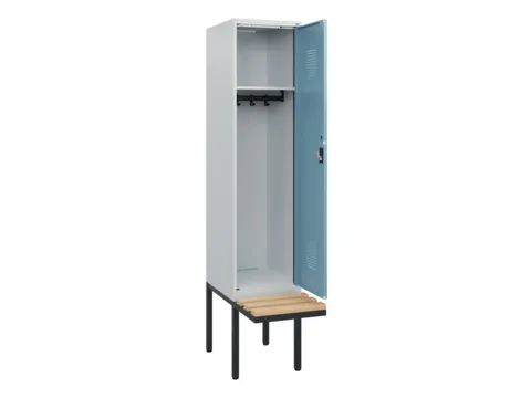 locker met bank,HxBxD 1950x400x815mm,1vak,vak B 400mm,cilinderslot
