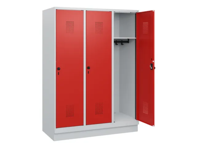 schoollocker,HxBxD 1630x1200x500mm,3vak,vak B 400mm,draaigrendel