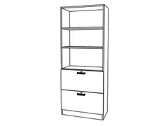 hangmappenkast,HxBxD 2004x800x420mm,2hangmappenframes,romp wit