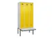 locker met bank,voor scheiding van kleding,HxBxD 2120x900x815mm,3vak