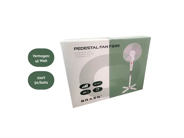 Statiefventilator BRASQ F300 Ø 40cm wit