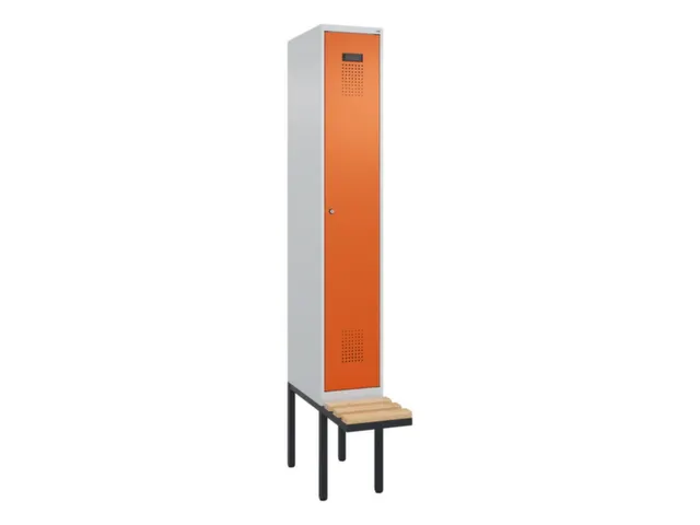 locker met bank,voor scheiding van kleding,HxBxD 2120x300x815mm,1vak