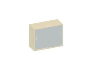 Schuifdeurkast 770x1000x430mm Romp Esdoorn Decor Front Lichtgrijs - 1