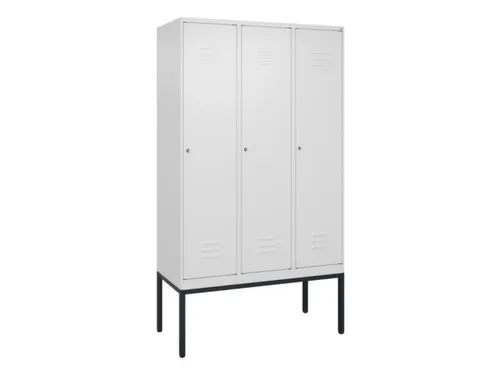 locker,HxBxD 2120x1200x500mm,3vak,vak B 400mm,cil.-slot,voetonderstel