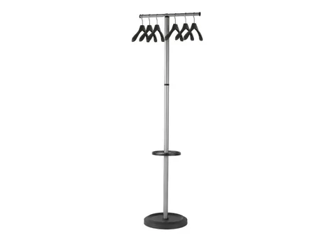 Kapstok Vloerstandaard incl. 6 Zwarte Kledinghangers