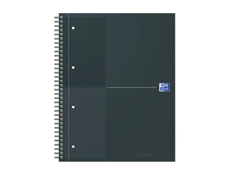 Spiraalblok Oxford International Notebook A4+ lijn Zwart