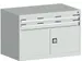 ladekast HxBxD 700x1050x650mm 2laden RAL7035 front RAL7035