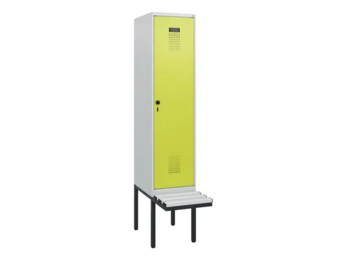locker met bank,HxBxD 1950x400x815mm,1vak,vak B 400mm,draaigrendel