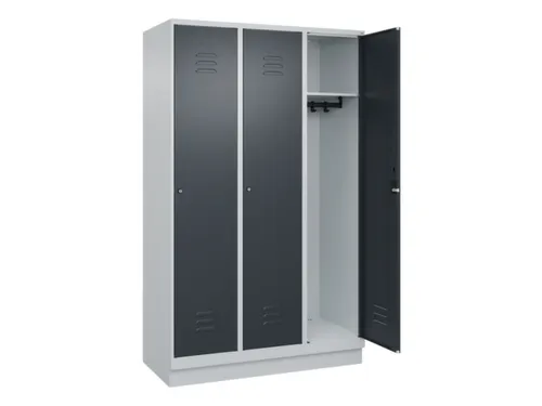 locker,HxBxD 1950x1200x500mm,3vak,vak B 400mm,cil.-slot,sokkel