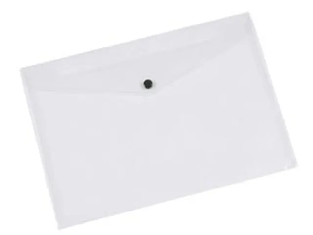 Documentenmap A4 172 Micron Drukknopsluiting Transparant