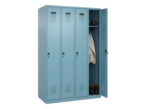 locker,HxBxD 1850x1200x500mm,4vak,vak B 300mm,draaigrendel