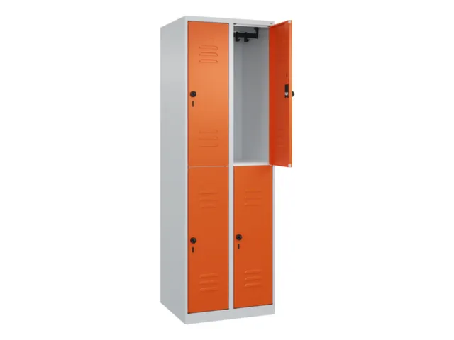 dubbeldekse locker,HxBxD 1850x600x500mm,2x2vak.,vak B 300mm