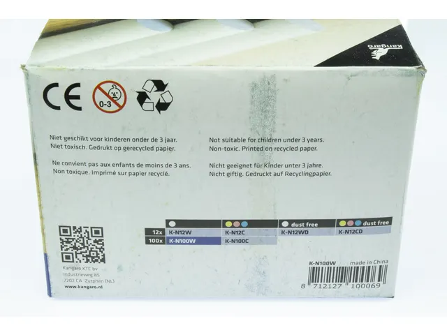 Bordkrijt Kangaro Wit Doos 100st