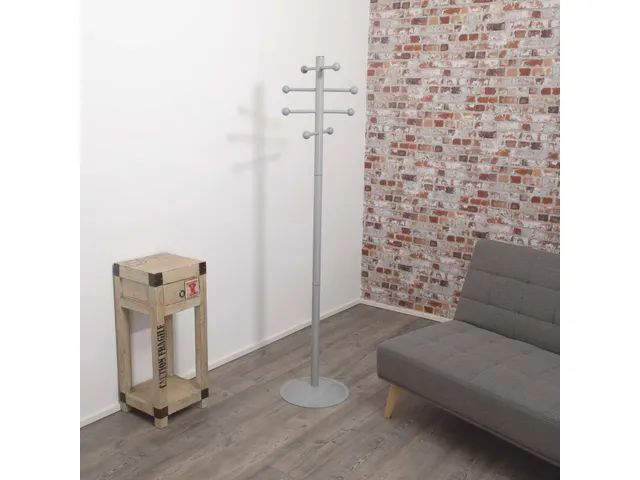 Kapstok MAULsaphir Lite standvoet 171cm grijsmetaal 8 haken