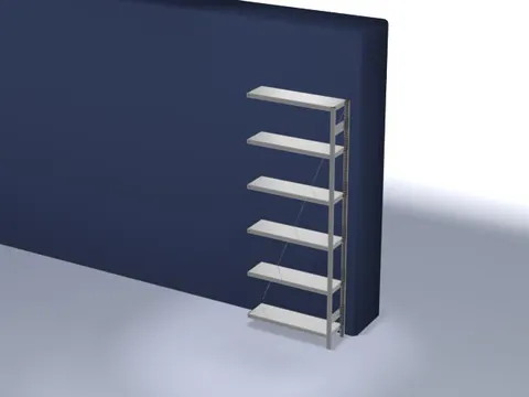 systeemstelling,aanbouwveld,HxBxD 2500x1010x335mm,vakl. 300kg