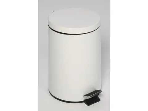 pedaalemmer,20l,HxØ 450x290mm,binnenbak kunststof,romp staal wit