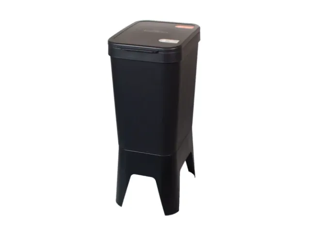 Bonton Circubin Duurzame Afvalbak 20+20 Liter antraciet met deksel