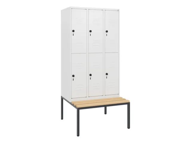 Dubbeldekse dekenkist,HxBxD 1950x900x815mm,3x2vak.,vak B 300mm
