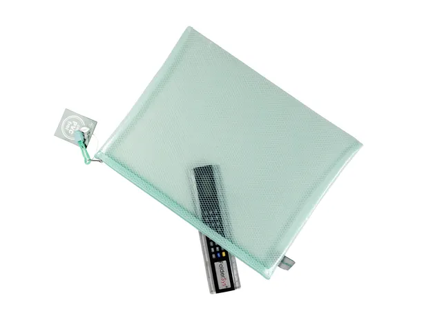 Pochette à fermeture éclair Foldersys EVA A4 sans PVC vert pastel