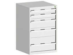 ladekast HxBxD 1000x650x525mm 5laden romp RAL7035 front RAL7035