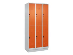dubbeldekse locker,HxBxD 1950x900x500mm,3x2vak.,vak B 300mm