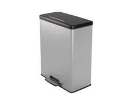 Pedaalemmer Decobin 65 Liter Zilver Zwart