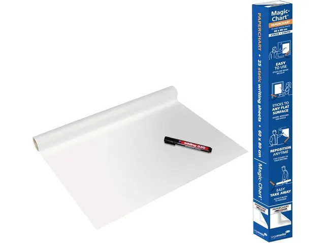 Legamaster Magic-Chart Clearboard Folie 60x80cm Transparant 25 vel