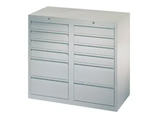 ladekast HxBxD 900x1000x500mm 12laden RAL7035 front RAL7035 - 2