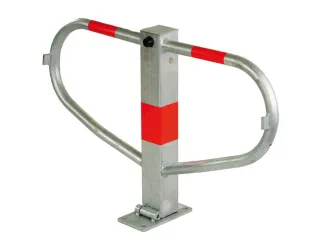 parkeerbeugel,HxBxD 500x750x90mm,staal,grijs,reflectiestrepen rood - 1