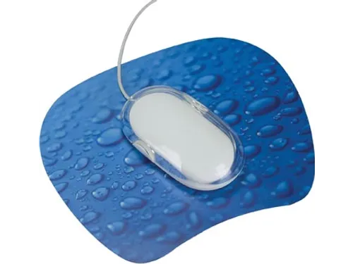 Muismat Ultra Dun Antislip Regendruppels Blauw
