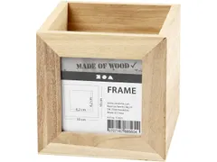 Pennenbakje met fotoframe Creativ Company 10x10x10cm hout