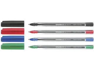 Balpen Schneider Tops 505 M blister a 4 stuks assorti - 2