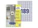 Etiket Avery zelfklevend 25,4x10mm wit permanent 20 vel 189 etiketten