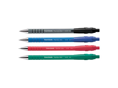 Balpen Paper Mate Flexgrip Ultra medium assorti blister 3+1 gratis