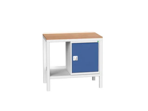 werkbank,HxBxD 930x1000x600mm,multiplexblad,4voeten,uitrusting: 1kast
