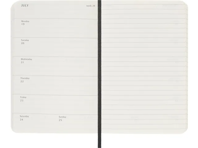 Agenda 2027 Moleskine 12M Planner Weekly 7dag/1pagina pocket sc zwart