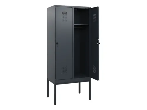 schoollocker,HxBxD 1950x800x500mm,2vak,vak B 400mm,draaigrendel