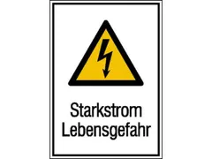 waarschuwings-combibord,v. binnen/buiten,Sterkstroom levensgevaar,PVC
