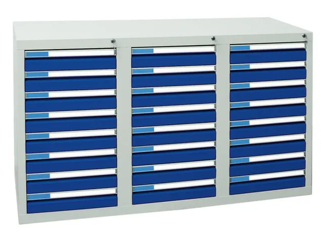 ladekast HxBxD 900x1500x500mm 24laden vergrendeling RAL7035 RAL5010