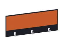 baliepaneel,v. bureau,aanbouw achter,B 1200mm,CC-zwart,BN3012-oranje