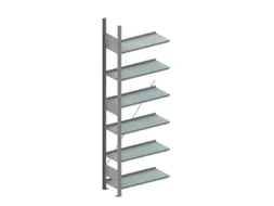 Inhaakstelling Aanbouw 2200x750x300mm 6legborden Vaklast 80kg
