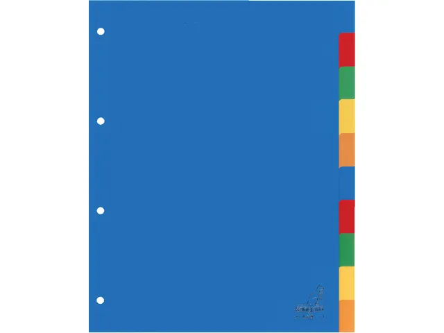 Tabbladen Kangaro A4 4-Gaats A410 10-Delig Assorti Pp