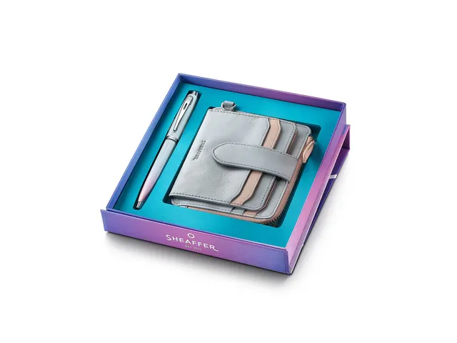 Balpen giftset Sheaffer 100 Expressions 9376 parelmoer, Chrome trims m